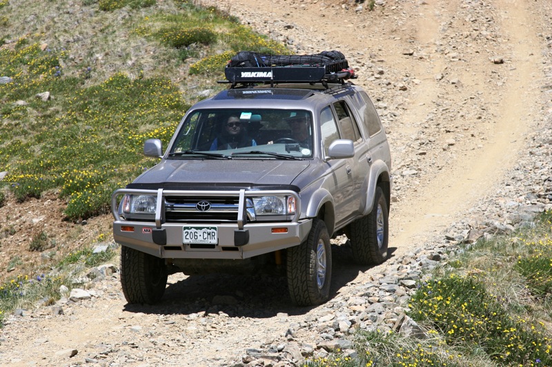 Brian and Heathers 3rd Generation 4Runner was very clean and well outfitted. A color matched ARB bumper, Old Man Emu suspension and a Yakima rack system helped make the truck even more capable. 