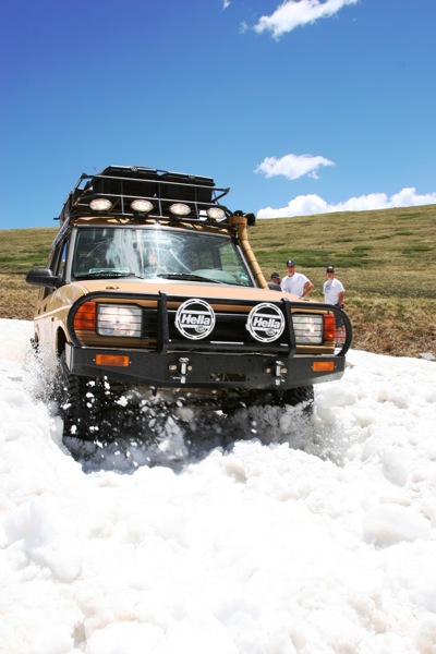 On his second attempt, Nathan attacked the big drift with perfect momentum, carrying the Disco through to solid ground.