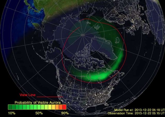 Aurora Borealis Visibility Map