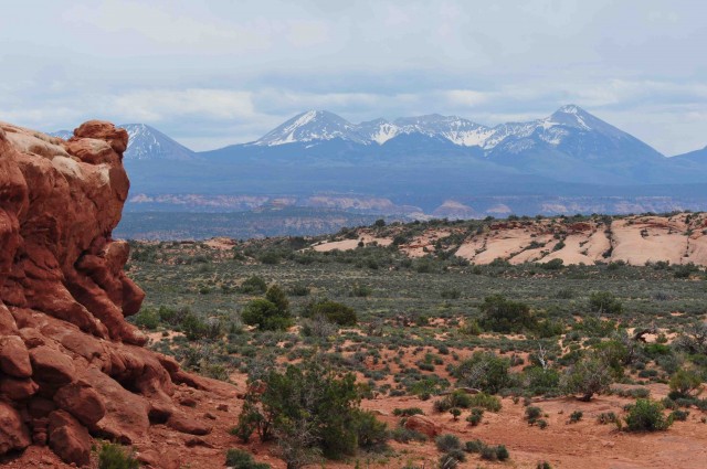 Moa1-View across Arches NP to La Sal Mtns