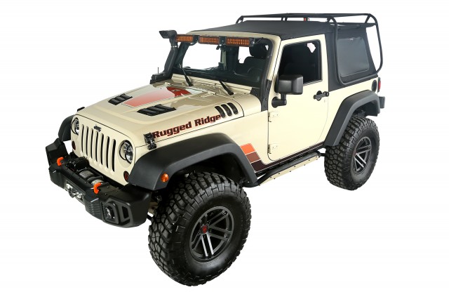 Rugged Ridge Exo-Top for 2-Door JK - Front 3Q