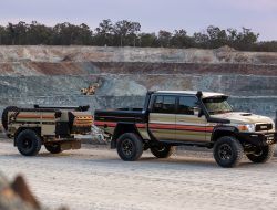 Desert Ops Patriot Camper with Land Cruiser