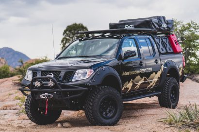 Nissan Destination Frontier on the rocks