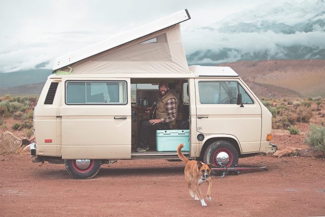 VW campervan off-highway