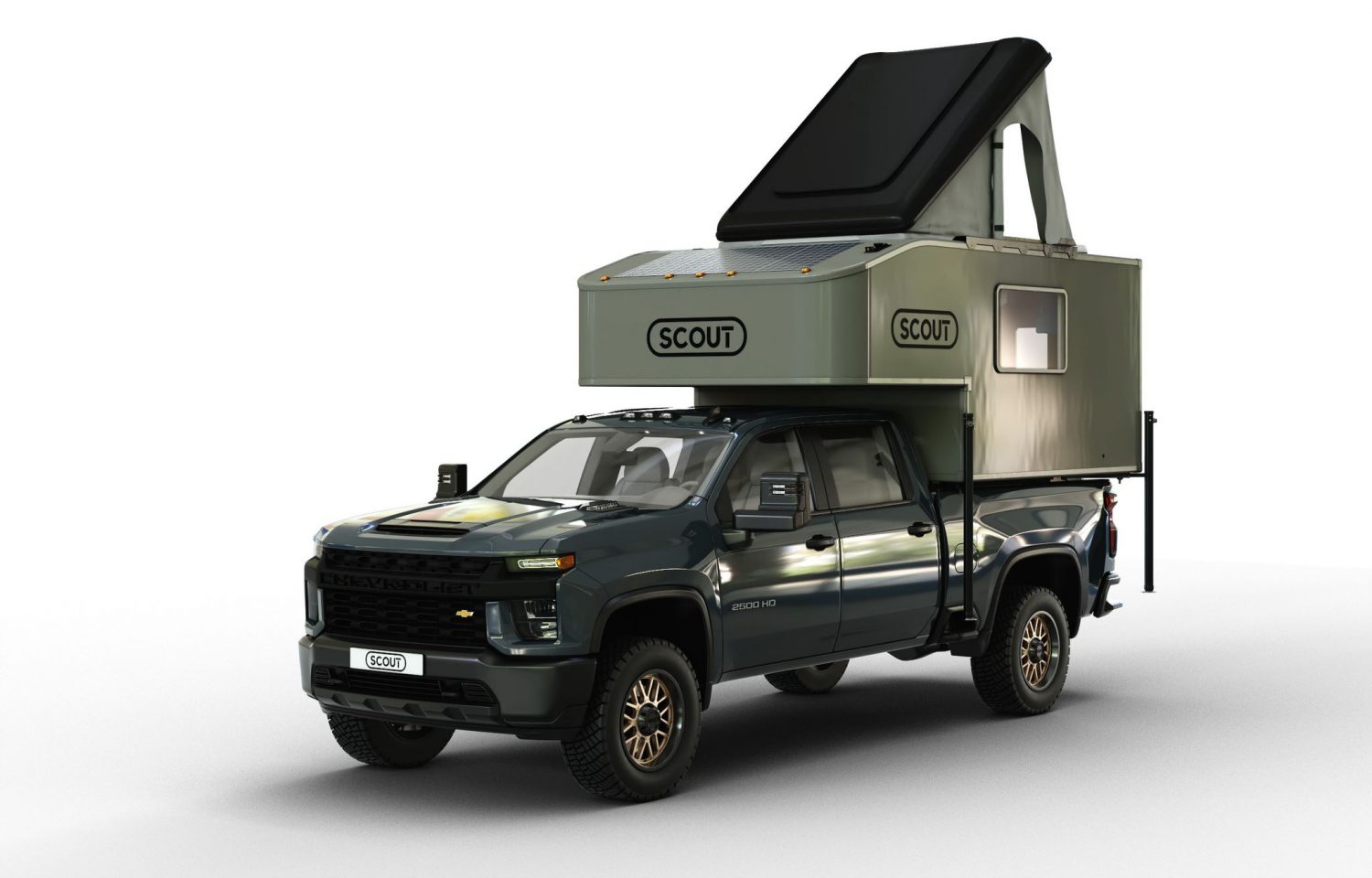 Scout campers kenai truck camper 3/4 view