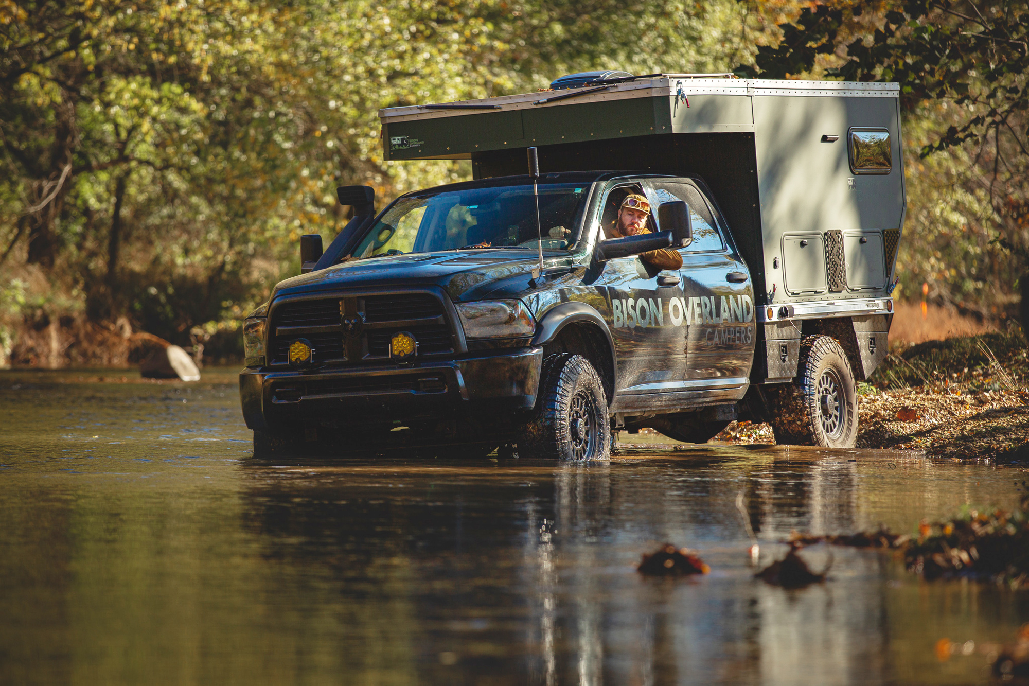 bison overland space wrangler river crossing