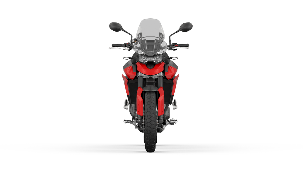 triumph tiger 850 sport adventure bike red