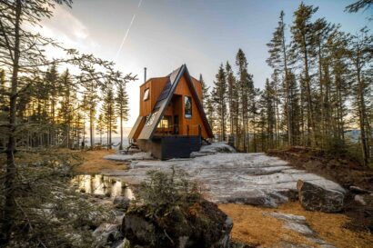 quebec a-frame cabin