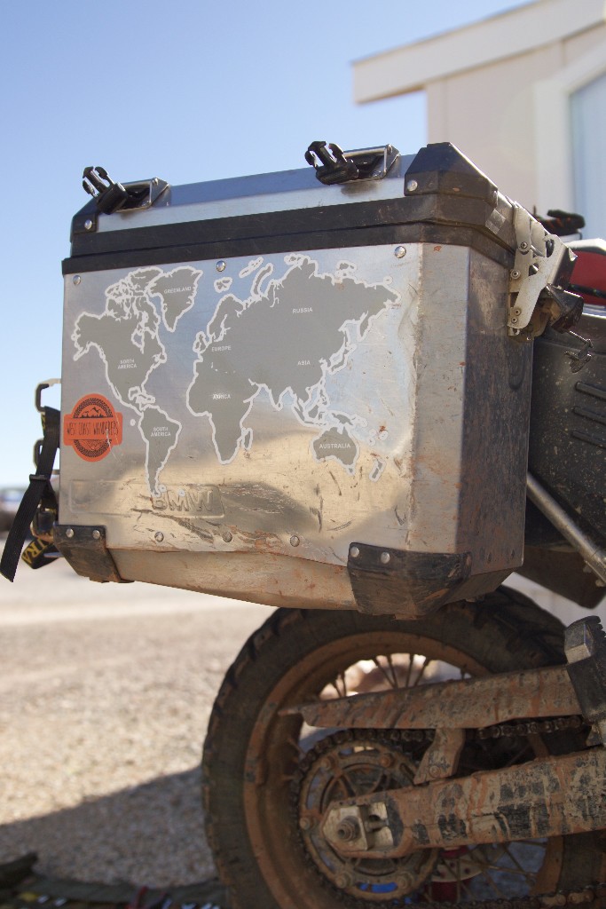 damaged hard case motorcycle pannier