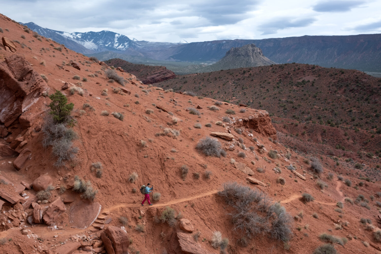 hiking in castle valley