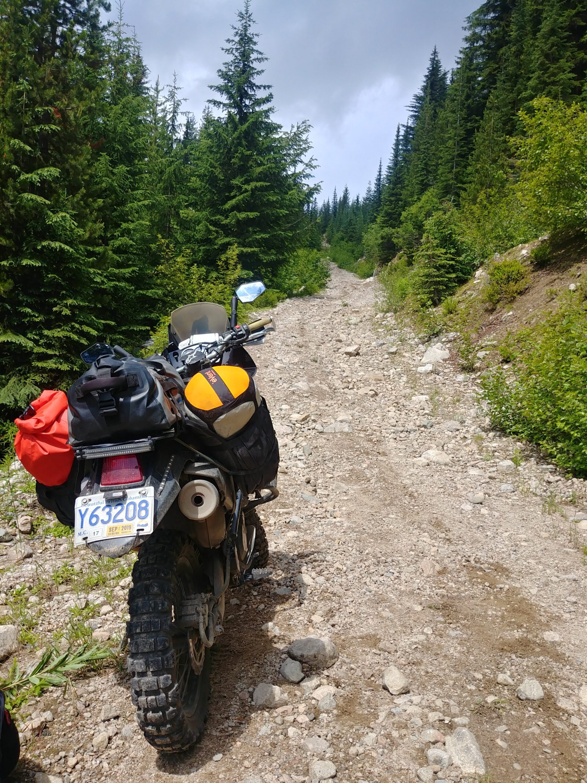 rocky track along canadian border patrol route