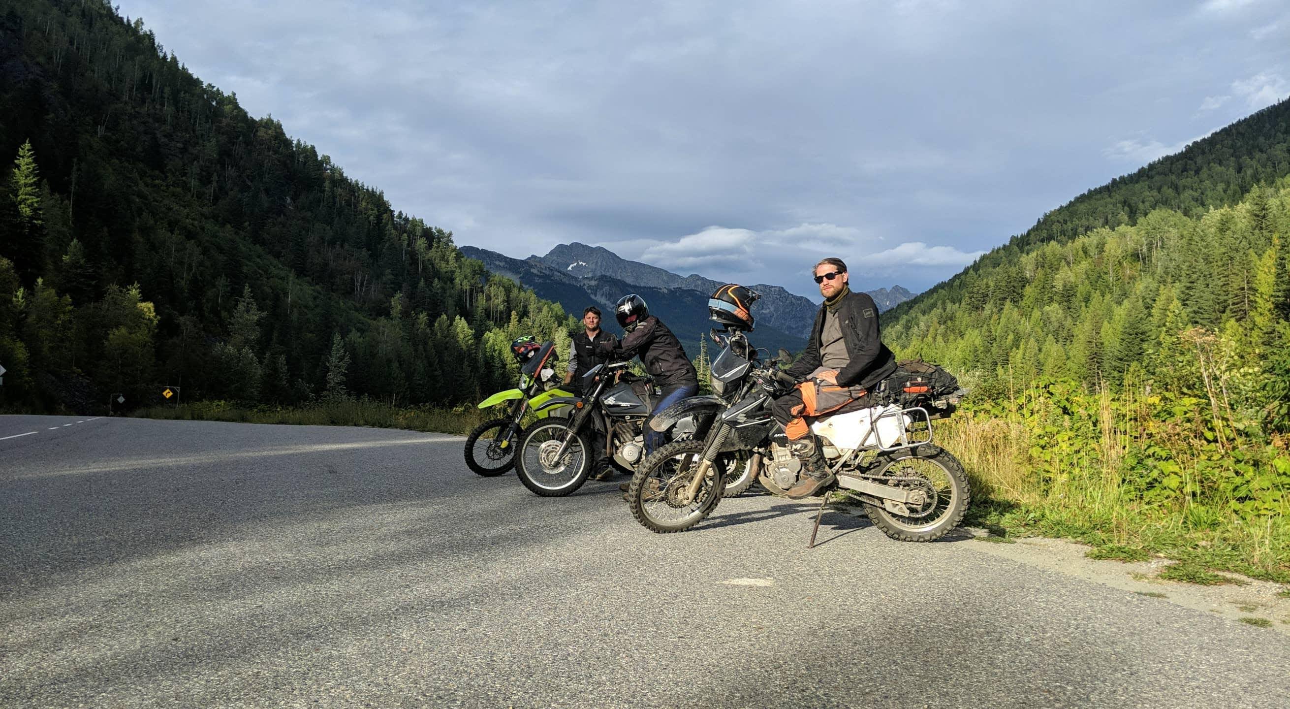 bikes along canadian border patrol route