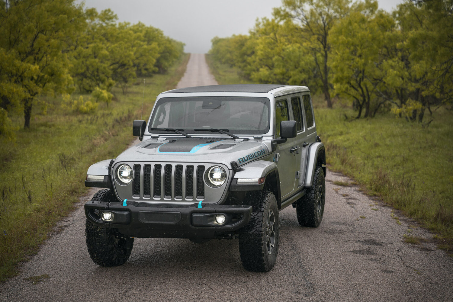 Jeep 4xe in the Texas hill country