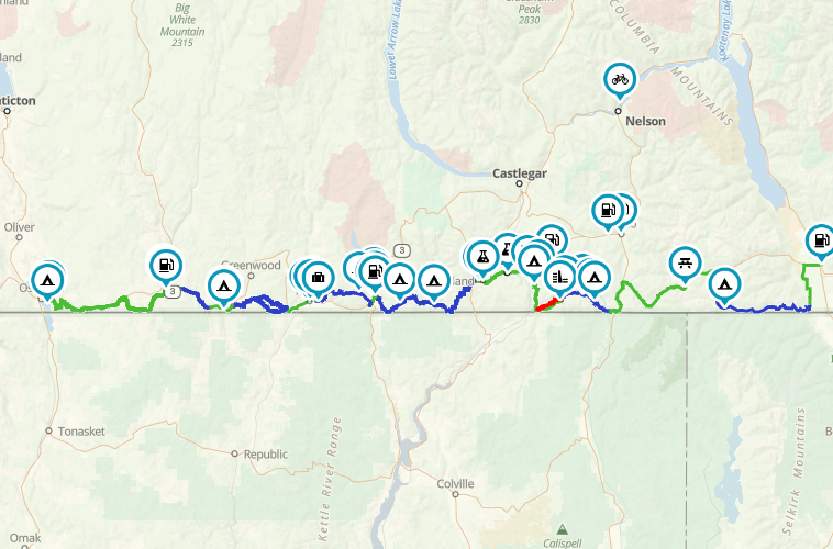 canadian border patrol route