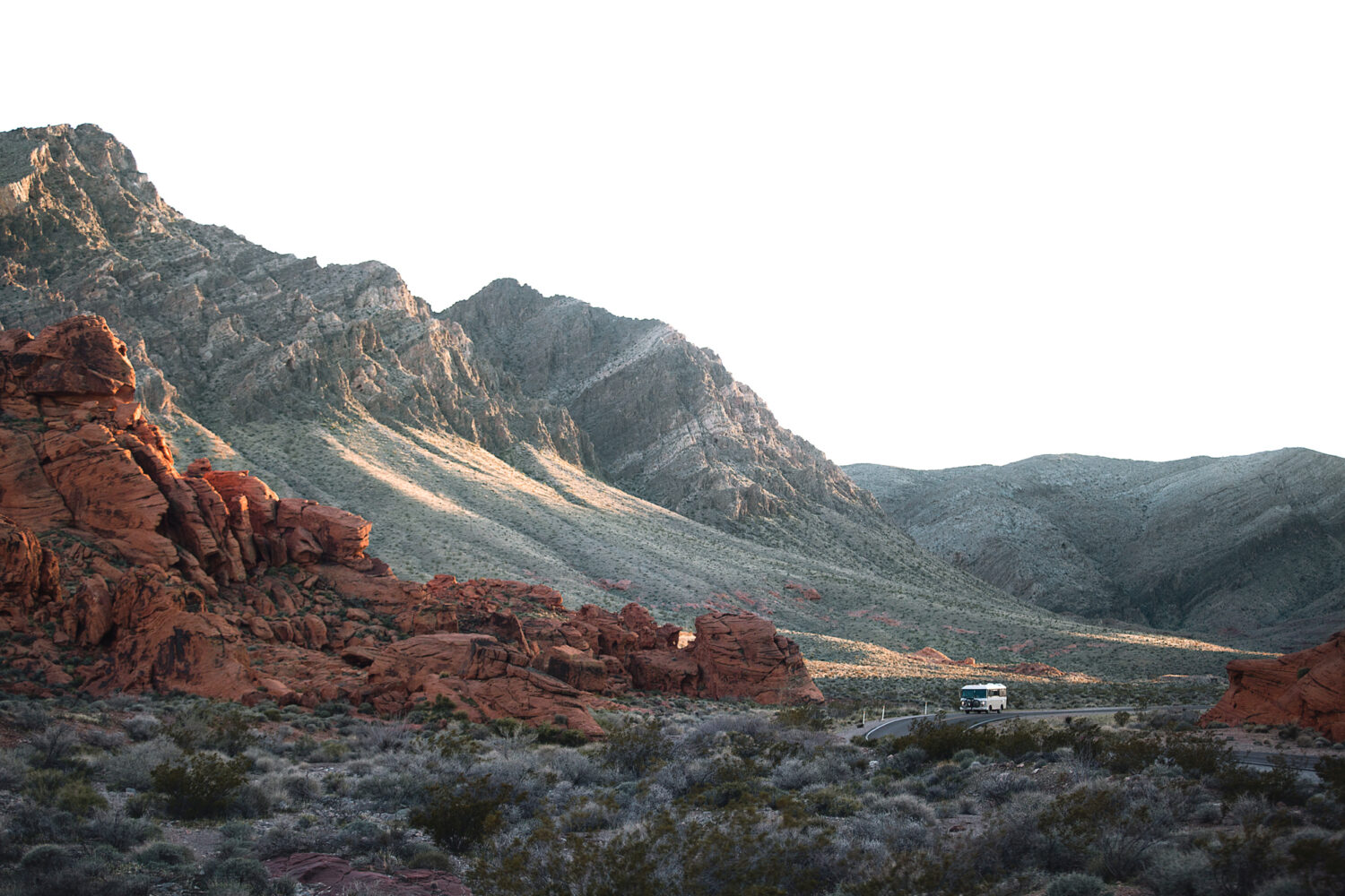 valley of fire state park evening sunlight