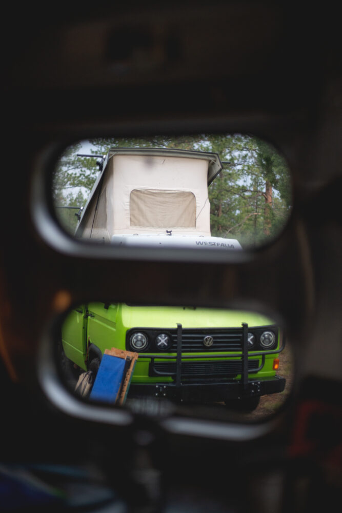 sisters campsite with VW