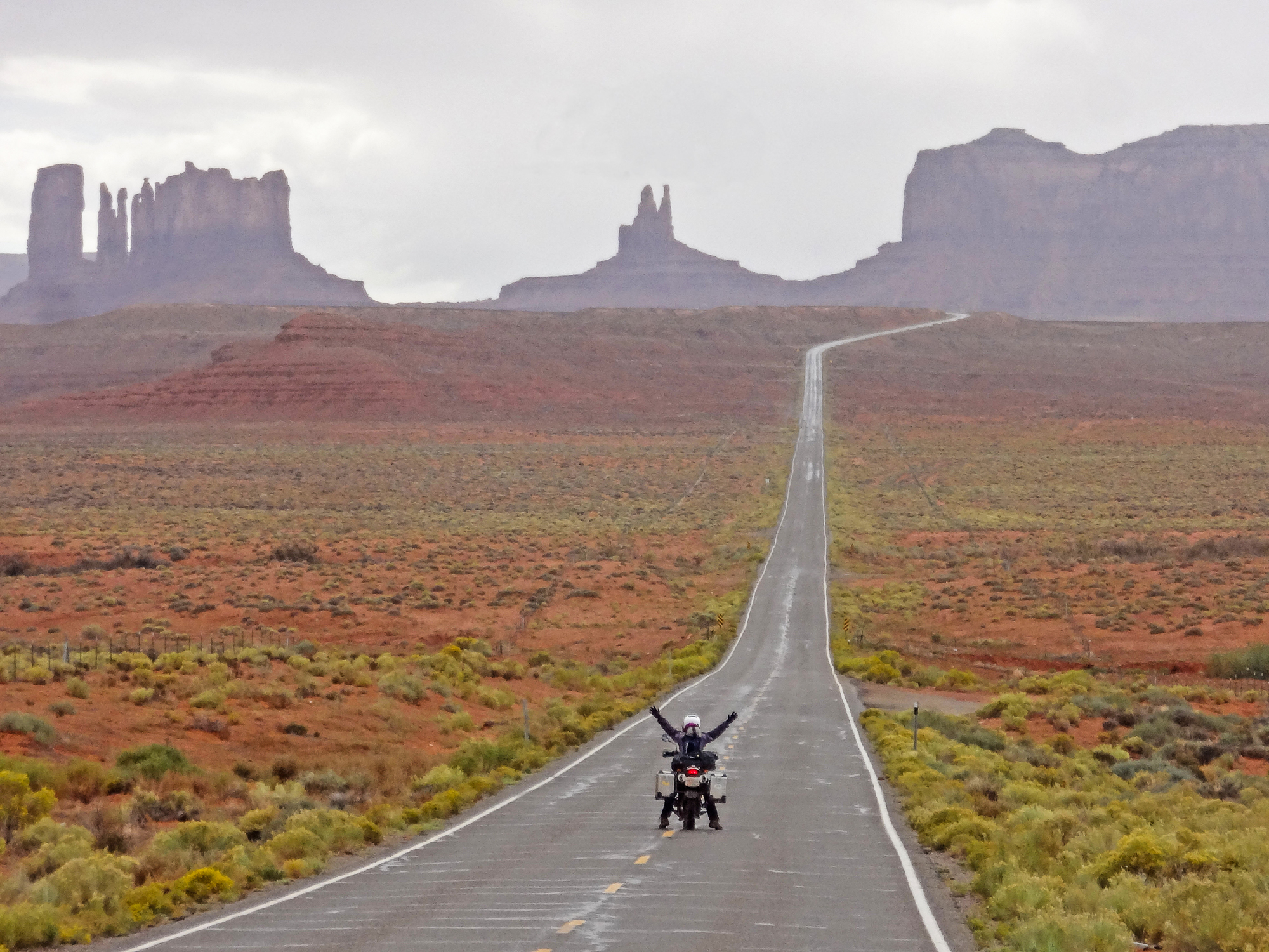 monument valley on a motorcycle