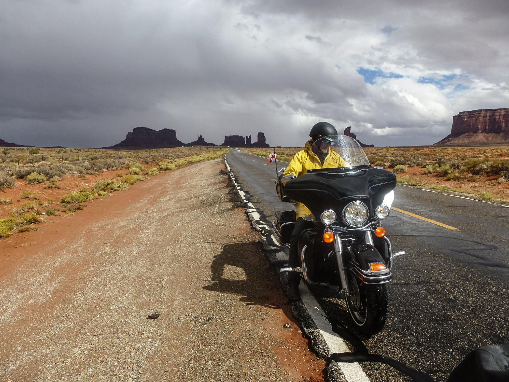 riding into monument valley