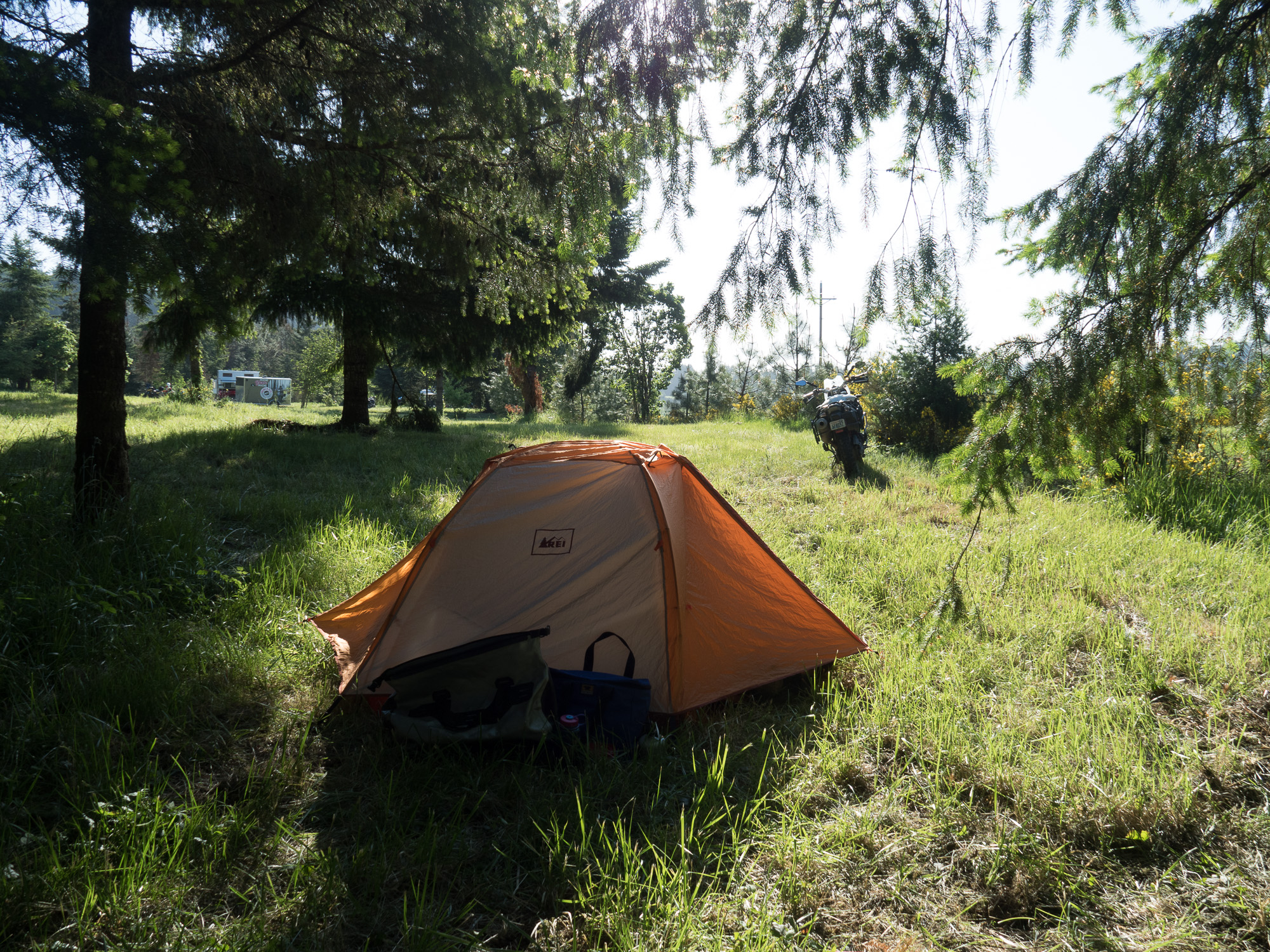 camping at moto training course