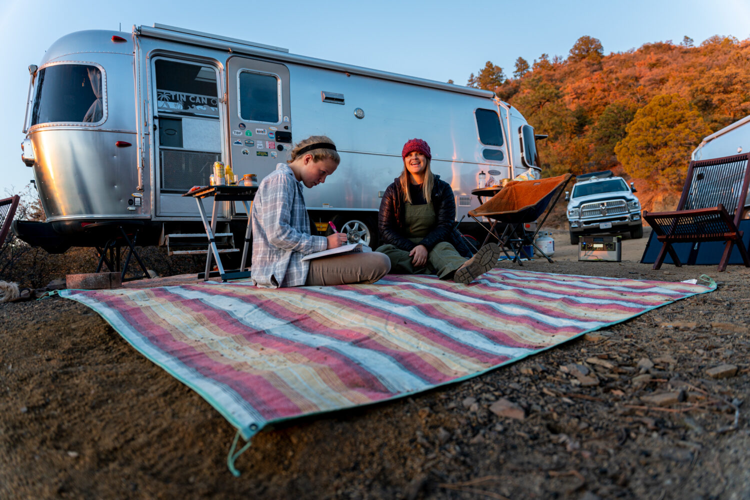 airstream and blanket