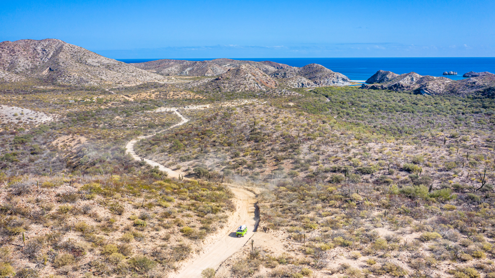 driving through baja in a vanagon