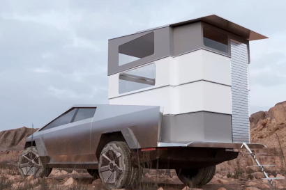 cyberlandr truck camper for the tesla cybertruck