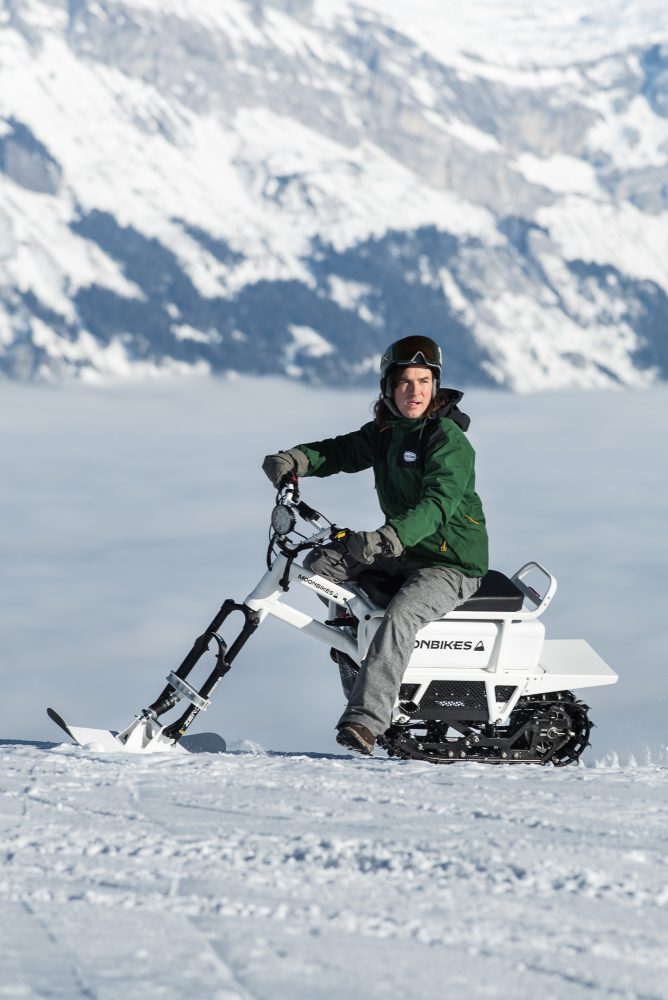 moonbikes rider in snow