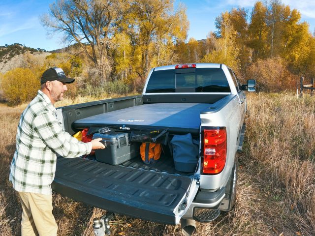 Flated Inflatable Topper, Rooftop Storage Box, and Pickup Deck