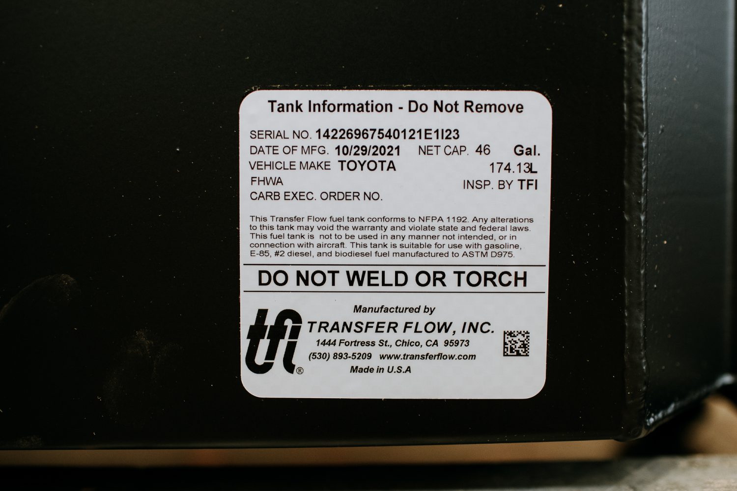 Transfer Flow, Inc. - Aftermarket Fuel Tank Systems - Home