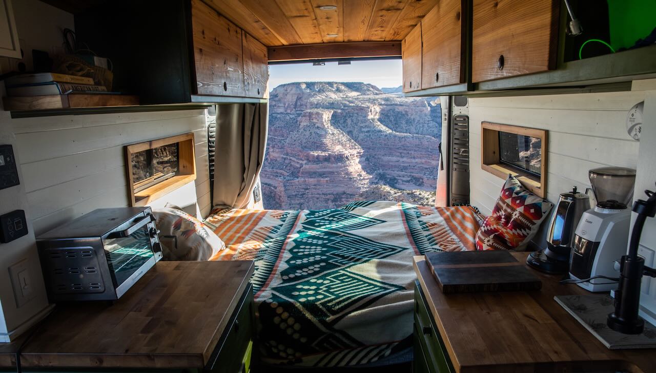 Interior of RAM Promaster van