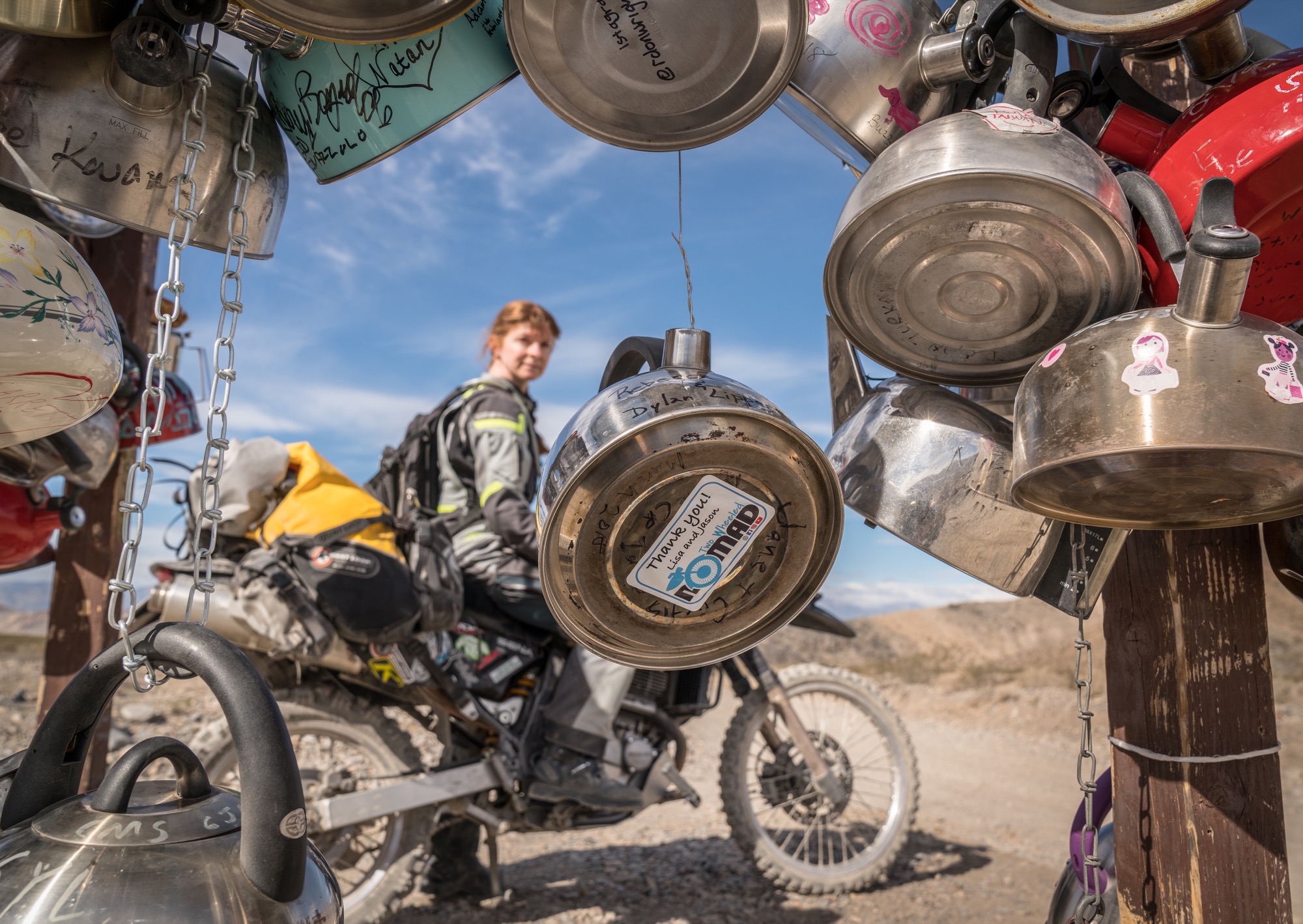 Lisa Morris with motorcycle