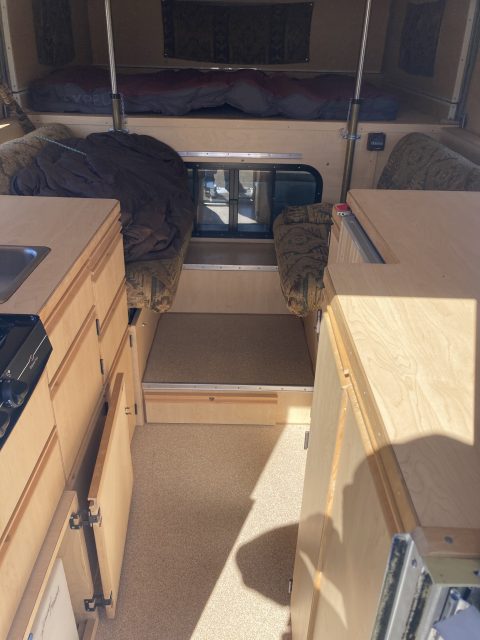 Interior of an Alaskan camper. 