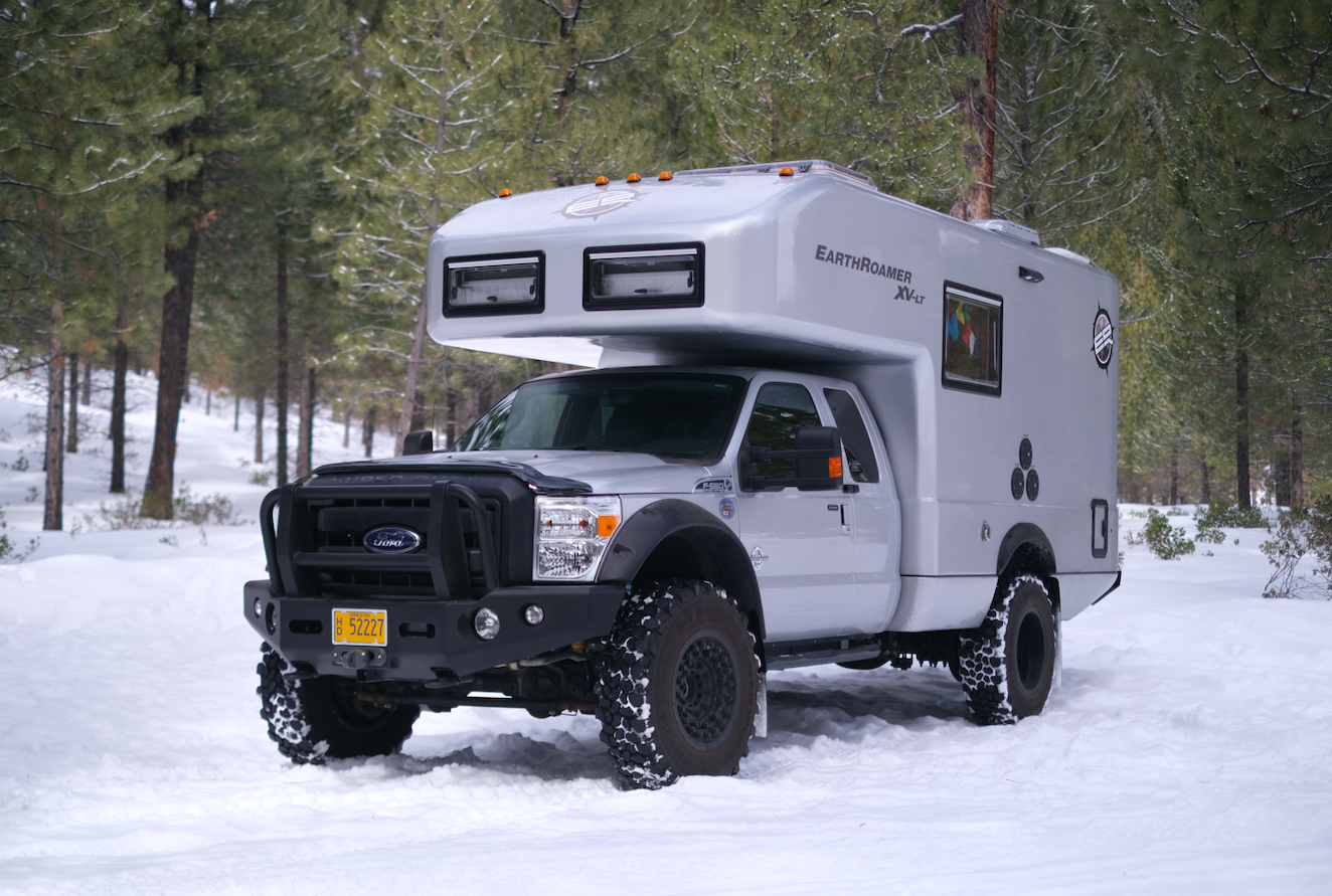 EarthRoamer in the snow