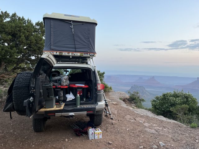 Land Cruiser with roof top tent