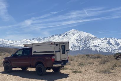 A Toyota Tundra in the desert