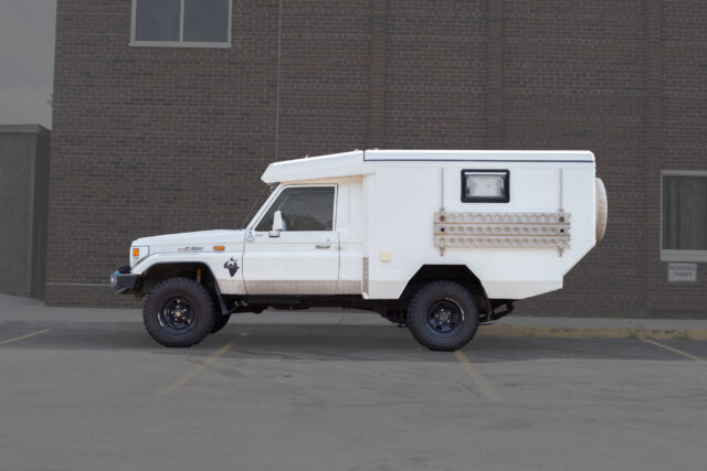 A Toyota Troop Carrier with custom camper