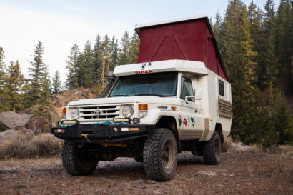 A Toyota Troop Carrier overland camper