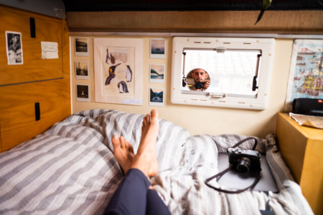 Aidan Klimenko Land Cruiser camper interior 