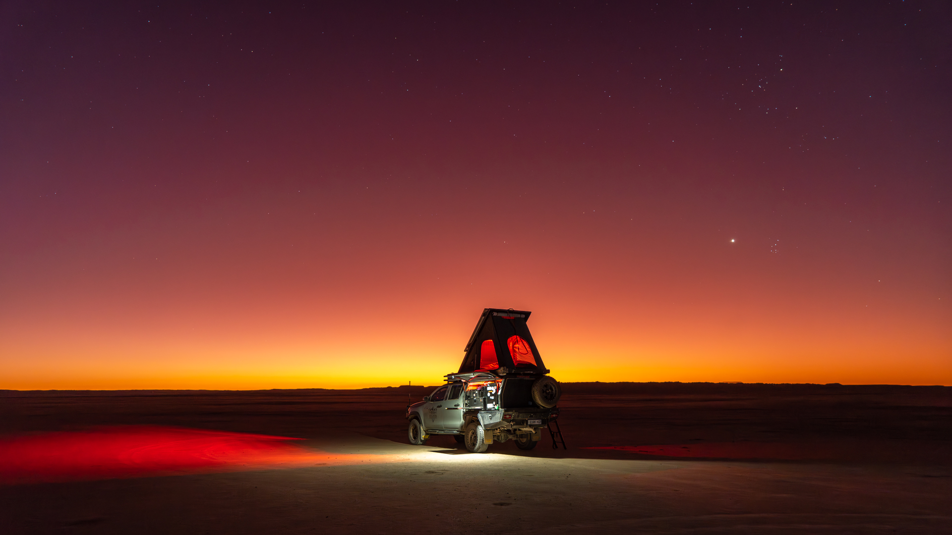 roam overlanding sunset