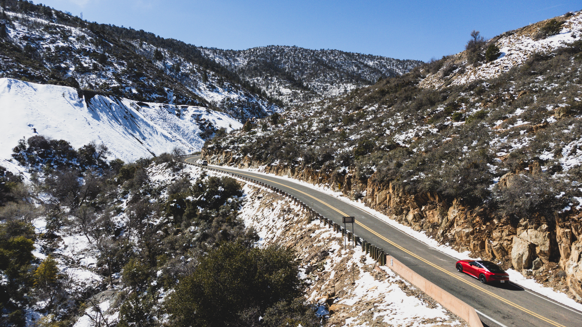 The Nissan Z on Highway 89, one of Arizona's great driving roads