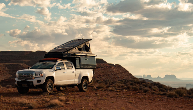 GMC truck in the desert