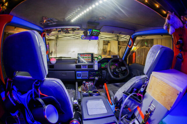 A Mitsubishi L300 cab interior