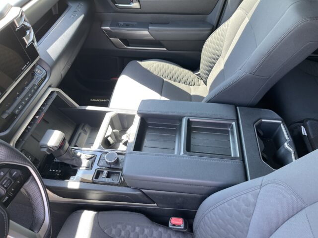 A Toyota Tundra SR5 4x4 center console