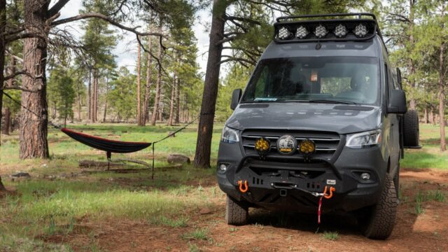 A Mercedes Sprinter Overland camper