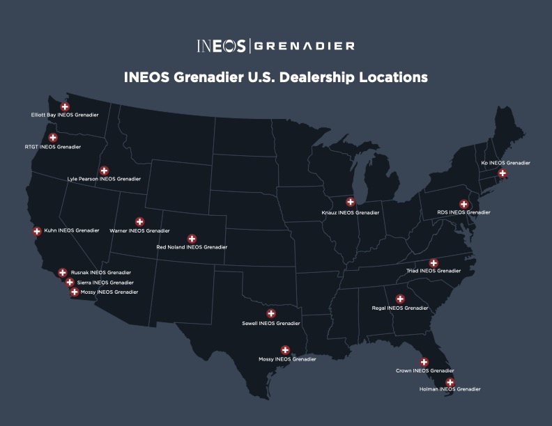 Ineos Has Named US Dealers Ahead of Grenadier Launch