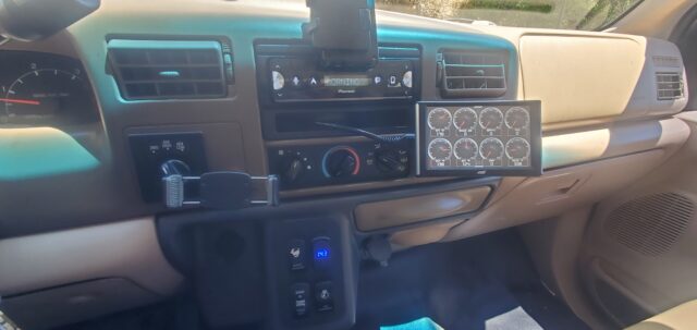 A Ford F-250 interior