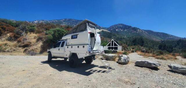 F-250 camping set up