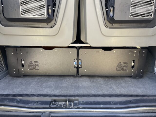 Ford E-350 slide-out storage