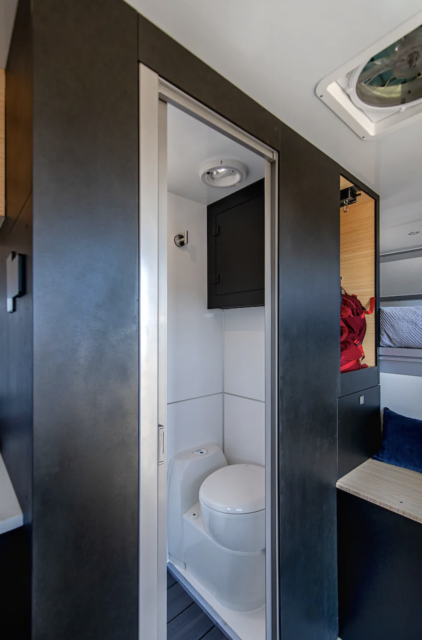 Expedition camper bathroom