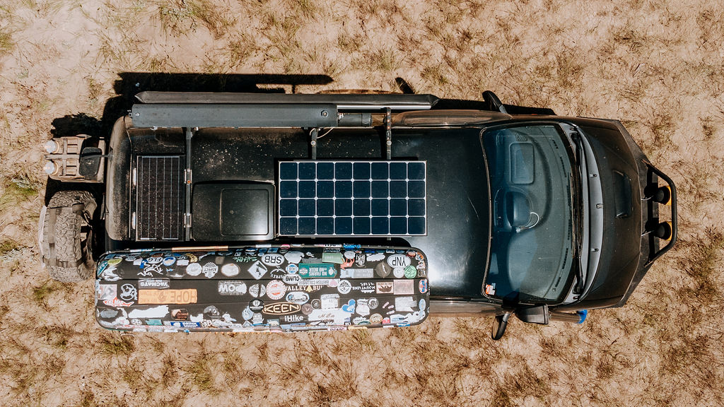 delica with solar panel